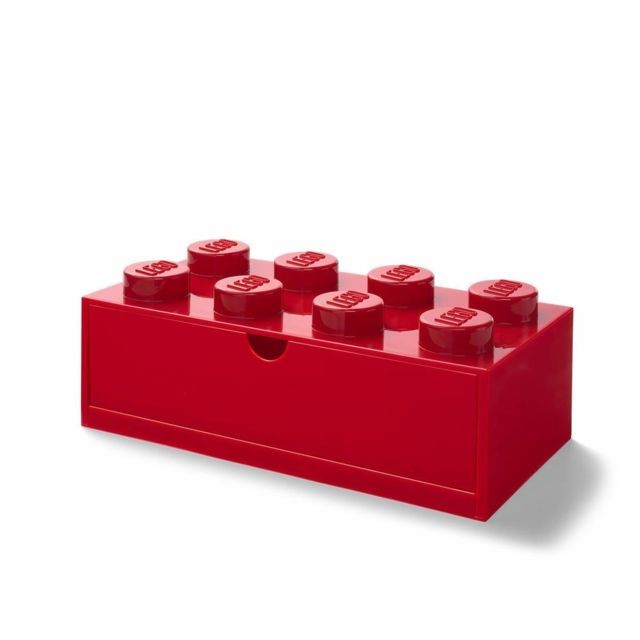 Lego - Lego Boîte de Rangement empilable 8 Boutons Rouge Taille L - Lego
