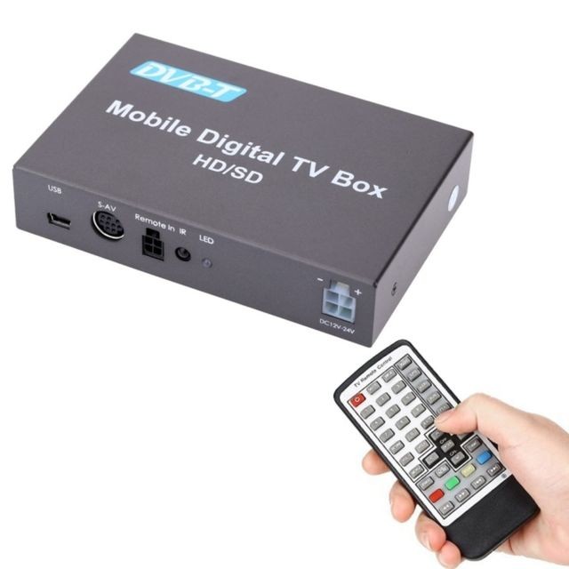 Wewoo - Solutions DVB-T & ISDB-T DVB-T238 HD / SD voiture DVB-T numérique récepteur TV Box avec télécommande - Tv box