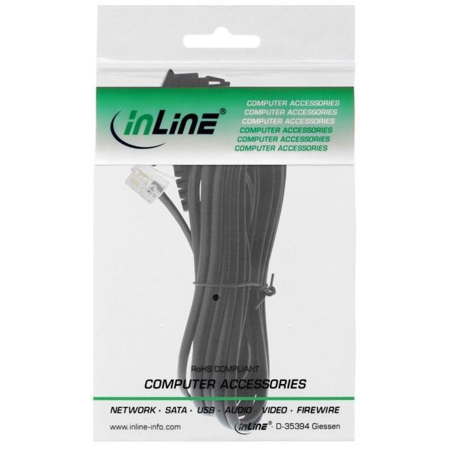 Inline Câble TAE-F, InLine®, pour importation, TAE-F à 6P4C, 1 m