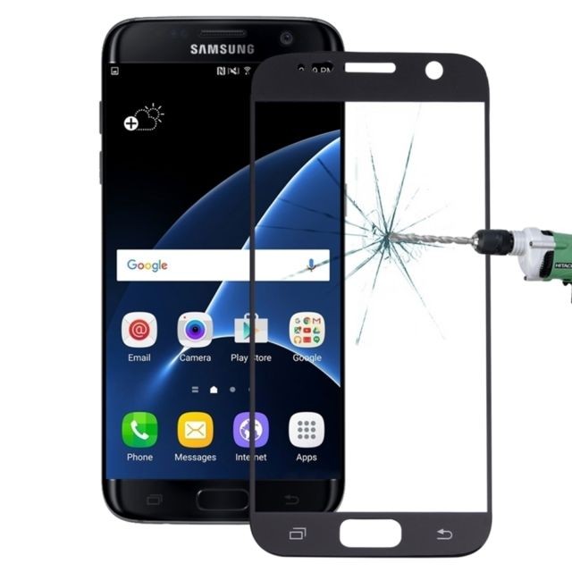 Wewoo - Verre trempé noir pour Samsung Galaxy S7 / G930 0.26mm 9 H Surface Dureté Antidéflagrant Sérigraphié Film Plein écran Wewoo  - Verre trempe samsung galaxy s7