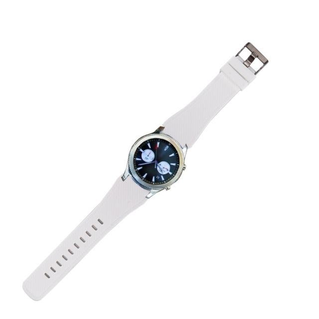 Bracelet connecté Wewoo Bracelet blanc pour Samsung Gear S3 Montre Classique Smartwatch en Silicone, Longueur: environ 22.4cm