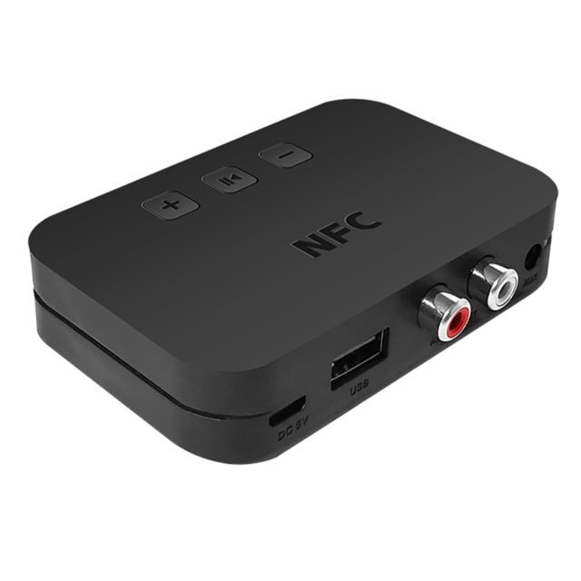 marque generique - Récepteur Bluetooth adaptateur Audio Bluetooth compatible NFC pour système de son en Streaming de musique Bluetooth pour récepteur RCA stéréo 3.5mm - Clé USB Wifi