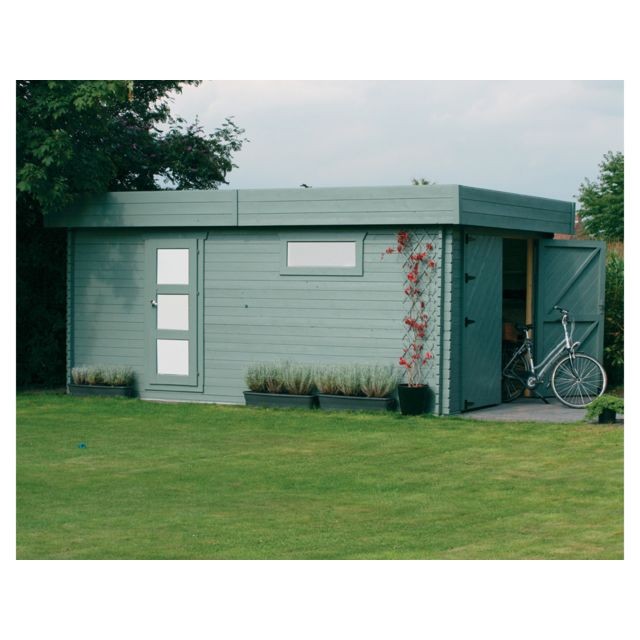 Solid - Garage  Moderne  - 22.65 m² - 5.74 x 3.94 x 2.56 m - 40 mm - Porte traditionnelle - Garages en bois