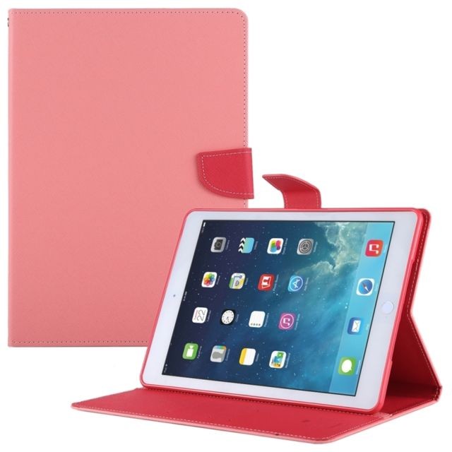 Wewoo - Smart Cover rose pour iPad Air Cross Texture Housse en cuir avec fentepour carte et porte-monnaie portefeuille Wewoo  - Ipad air smart cover