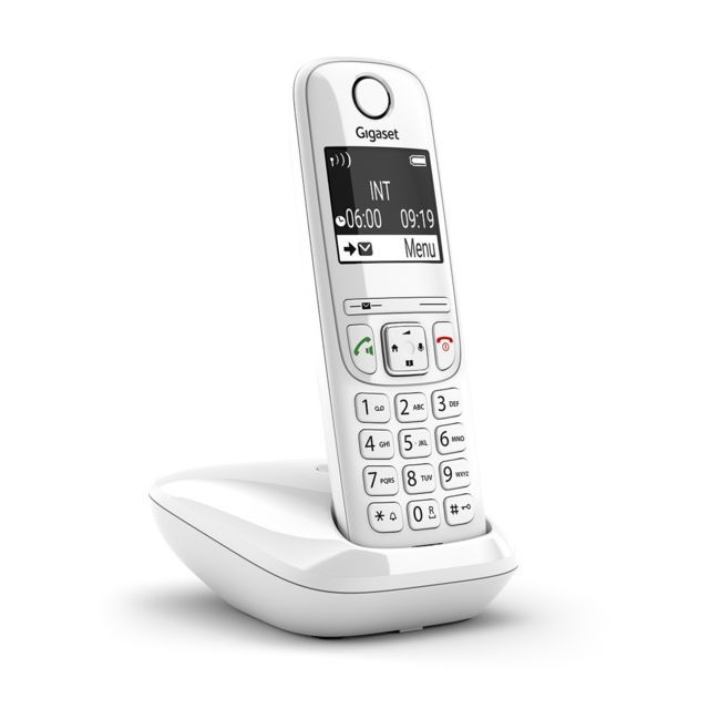 Gigaset - Téléphone sans fil Gigaset AS690 - blanc - Téléphone fixe Quattro