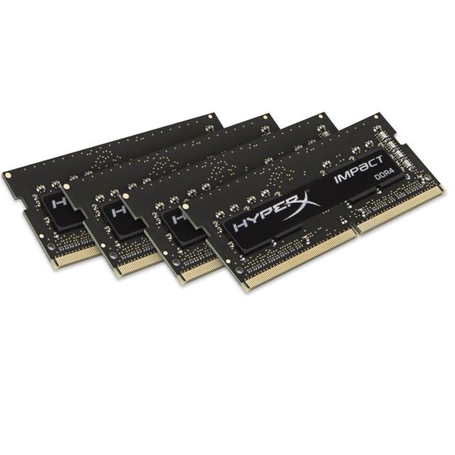 Hyperx - Kingston DDR4 32GB 2400MHz cl15 sodimm kit of 4 hyperx impact (HX424S15IB2K4/32) - RAM PC Fixe Kingston