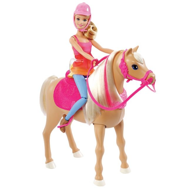 Poupées Barbie Poupée Barbie et son cheval de danse - DMC30