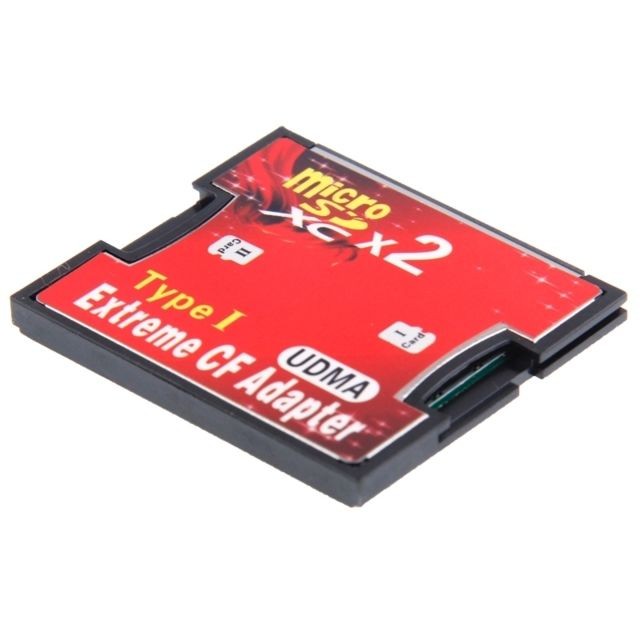 Wewoo - Adaptateur de carte mémoire Compact Flash 2-Socket Micro SD vers CF - Boitier PC et rack