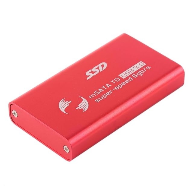 Wewoo - Disque dur Externe SSD SSD 480GB Boîtier de mobile à interface super rapide pour mSATA à USB 3.0 480 Go, 480 Go (Rouge) - Disque Dur externe