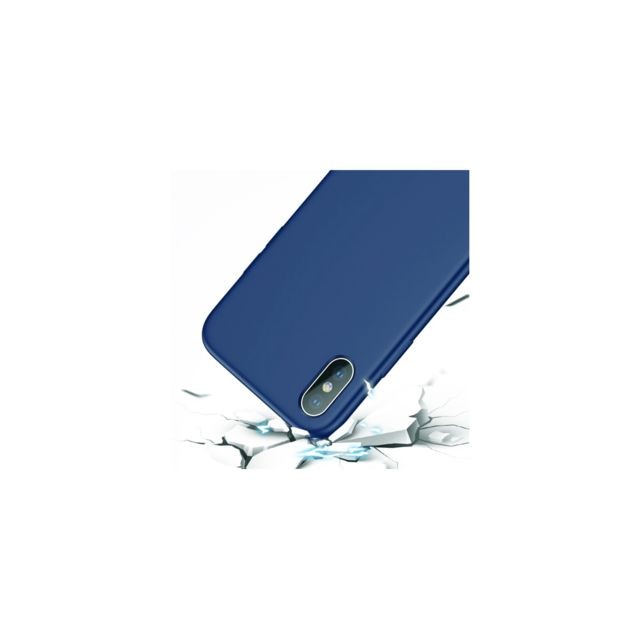 Coque, étui smartphone IBROZ Coque Silicone Soft Touch bleue pour Iphone Xs Max