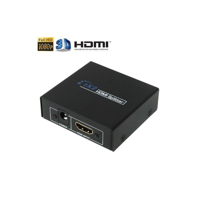 Wewoo - Splitter noir V1.4 1x2 Amplificateur HDMI, Support 3D & Full HD 1080P Wewoo  - Câble HDMI