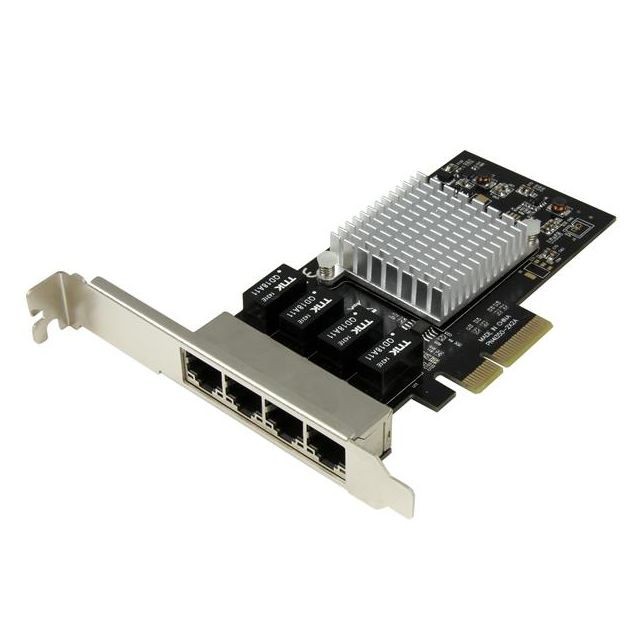 Startech -Carte réseau PCI Express à 4 ports Gigabit Ethernet avec chipset Intel I350 Startech  - Péripheriques réseaux et wifi reconditionnés