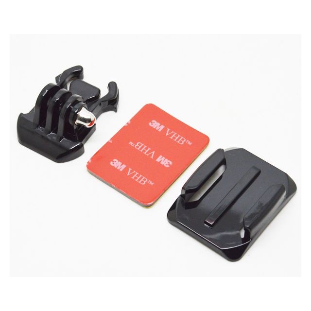 Vhbw - vhbw Plaque de montage compatible avec Garmin Virb Action Camera, Elite E1GR caméra d'action - autocollant, pour diverses surfaces (incurvée) - Action camera