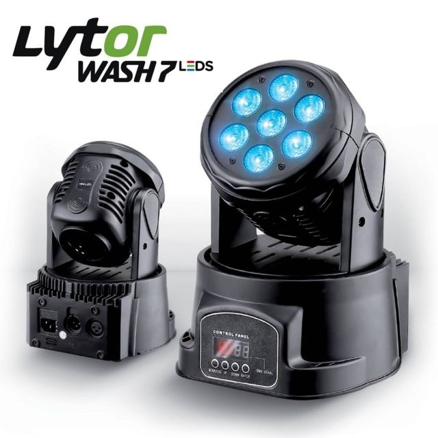 Lytor - Lyre LYTOR WASH7 LEDS DMX RVB 7x4W + BLANC - Effets lumineux