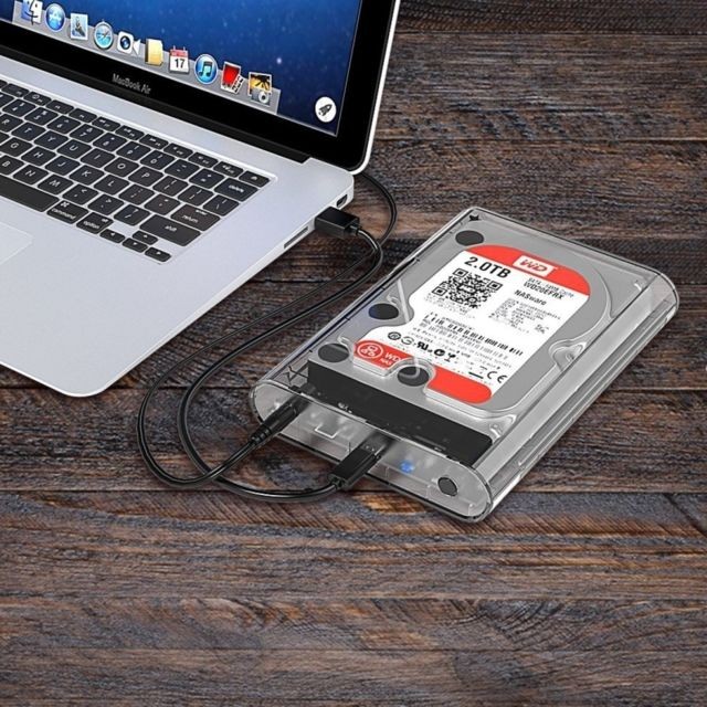 Wewoo - Boîtier disque dur Transparent 3139C3 3,5 pouces SATA HDD USB 3.1 Type-C de stockage de externe - Composants