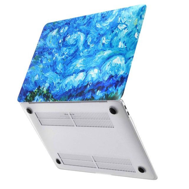 Avizar - Coque MacBook Air 13'' 2017 Protection Rigide Résistante Design Peinture Bleu Avizar  - Avizar