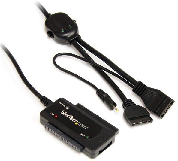 Startech - Câble adaptateur / Convertisseur USB 2.0 vers disque dur SATA / IDE de 2,5 / 3,5 pouces - Noir - Electricité
