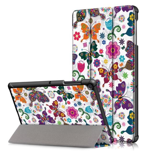 marque generique - Etui en PU motif imprimé tri-pliure avec support joli motif papillons pour votre Samsung Galaxy Tab S5e SM-T720/SM-T725 marque generique  - Accessoire Tablette