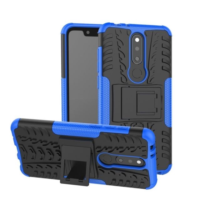 marque generique - Coque en TPU cool pneu hybride bleu pour votre Nokia X5/5.1 Plus marque generique  - Autres accessoires smartphone