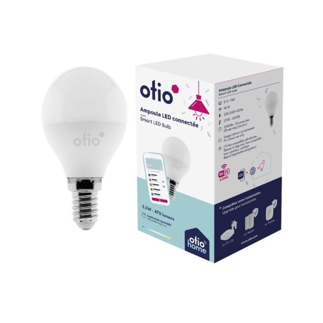 Otio - Ampoule connectée WIFI LED Globe E14 5.5W - Otio