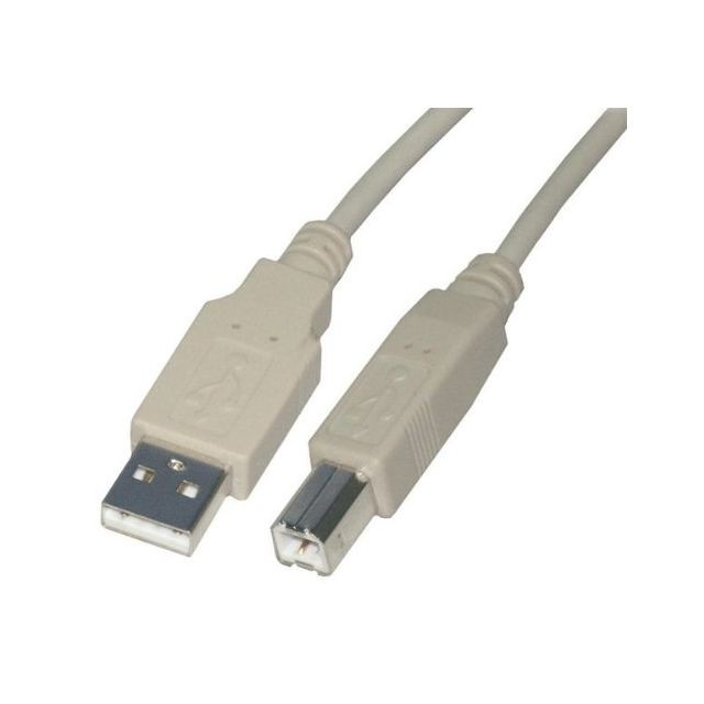Cabling - CABLING  CORDON USB 2.0  TYPE AB  MÂLE/MÂLE - 5 M - Pour imprimante  scanner  disque dur externe - Câble et Connectique Cabling