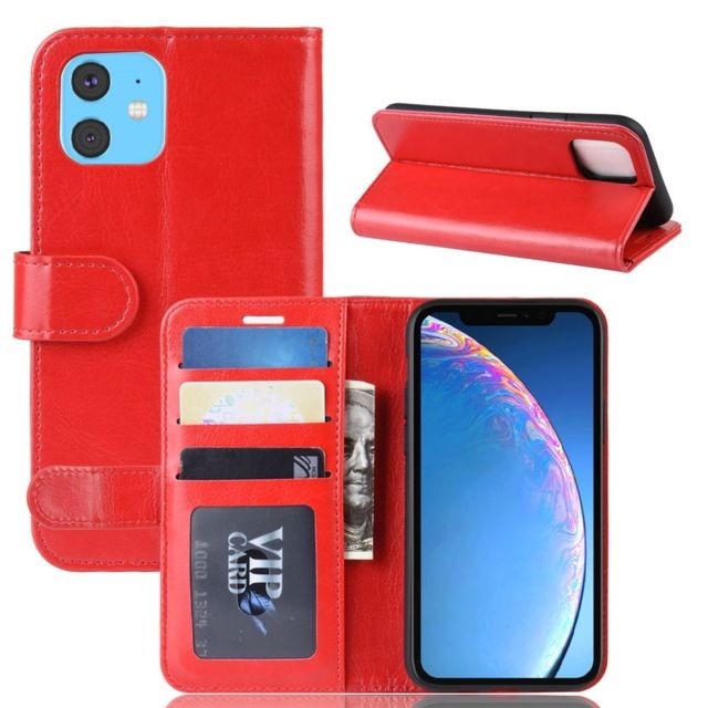 marque generique - Etui en PU Cheval fou rouge avec support pour Apple iPhone 6.1 pouces (2019) marque generique  - Coque, étui smartphone