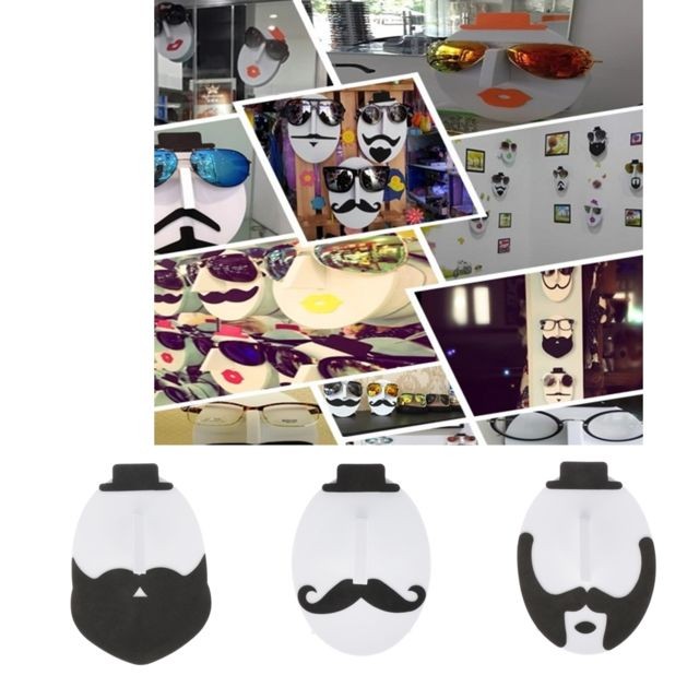 marque generique Moustache Visage Lunettes Lunettes De Soleil Spectacles Présentoir Rack Style2