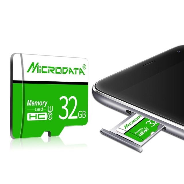 Wewoo Carte Micro SD mémoire MICRODATA 128 Go U3 verte et blanche TF SD