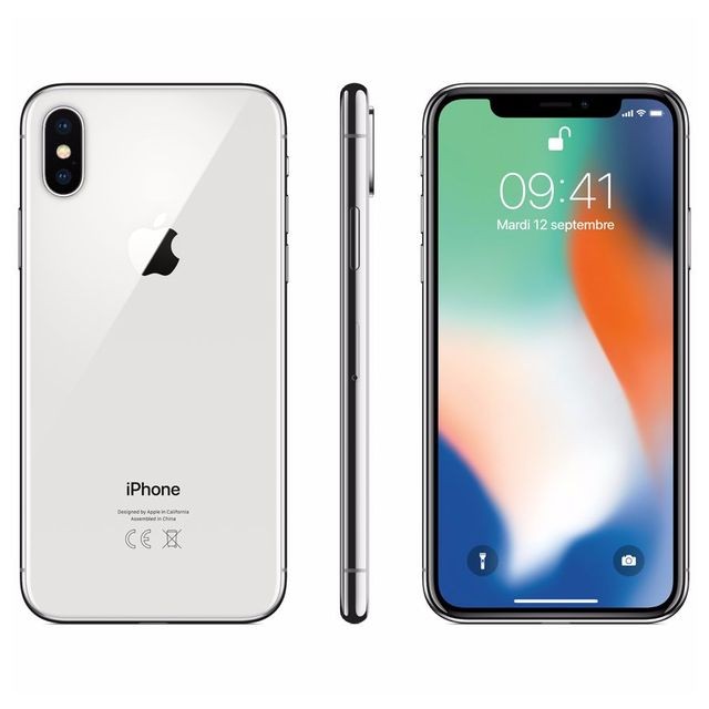Apple - iPhone X - 256 Go - MQAG2ZD/A - Argent - iPhone 256 go