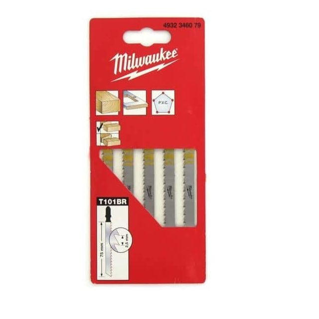 Milwaukee - Pack de 5 lames scie sauteuse MILWAUKEE mélaminé 75 mm denture de 2,5 mm 4932346079 Milwaukee  - Milwaukee