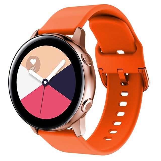 Wewoo - Bracelet pour montre connectée Smartwatch de poignet à boucle de électrolytique Galaxy Watch Active Orange Wewoo  - Wewoo