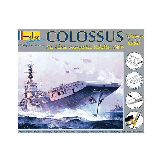 Heller - Maquette bateau : Porte-avions Colossus : Ma première maquette Heller  - Bateaux