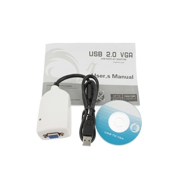 Câble USB Câble Adaptateur multi-moniteur / multi-affichage USB vers VGA, carte graphique externe USB 2.0