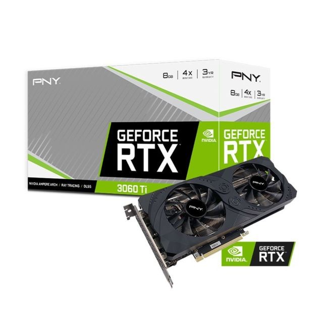 PNY - GeForce RTX 3060 Ti UPRISING - Dual Fan - 8Go - Carte Graphique NVIDIA