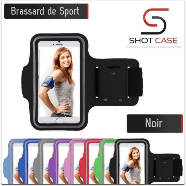 Shot Brassard Sport Samsung Galaxy S4 Mini Housse Etui Coque (NOIR)