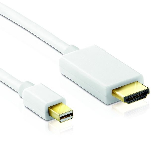 Cabling CABLING  Câble de 3m (mètres) Full HD Premium Mini Displayport (DP) sur HDMI High Speed, y compris retransmission audio |Mini Displayport  vers HDMI