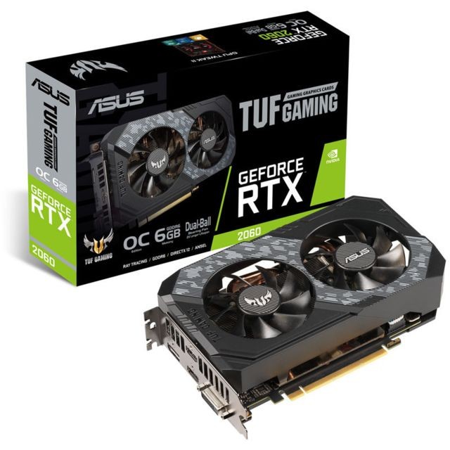Asus - ASUS GeForce RTX 2060 TUF-RTX2060-O6G-GAMING - Carte Graphique NVIDIA Rtx 2060