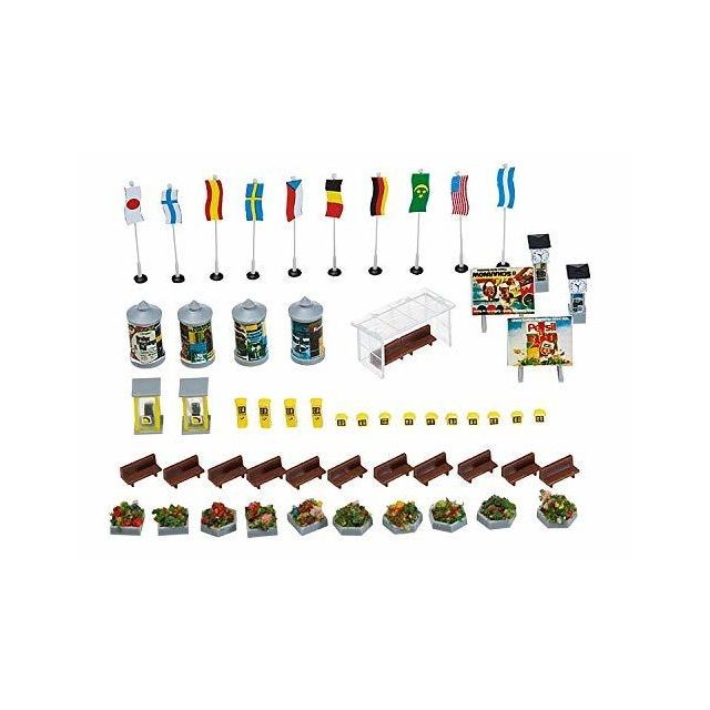 Faller - Faller 272573 Town Accessory Assort 67/N Scale Scenery and Accessories Faller  - Le meilleur de nos Marchands
