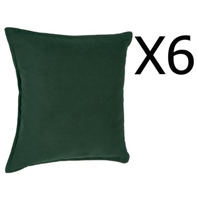 Pegane - Lot de 6 coussins en polyester coloris vert - Dim : L. 45 x l. 45 cm -PEGANE Pegane  - Housses canapés, chaises Pegane