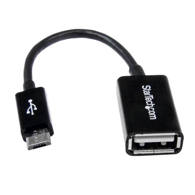 Startech - StarTech.com Câble adaptateur Micro USB vers USB Host OTG de 12cm - Mâle / Femelle - Noir Startech   - Câble USB