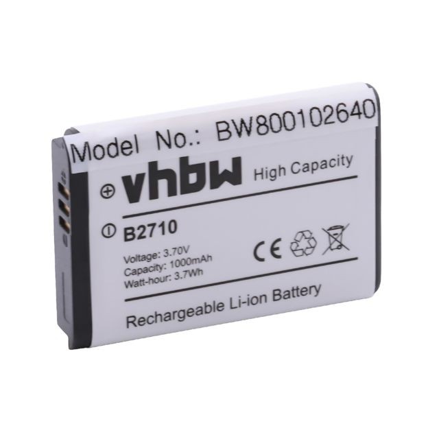 Vhbw - vhbw batterie compatible avec Samsung GT-B2710 smartphone (1000mAh, 3,7V, Li-Ion) - Accessoire Smartphone Vhbw