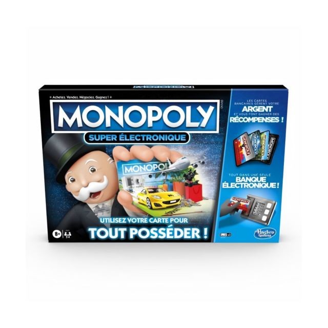 Monopoly - Monopoly Super Electronique - Jeu de societe - Jeu de plateau - Version française - Monopoly