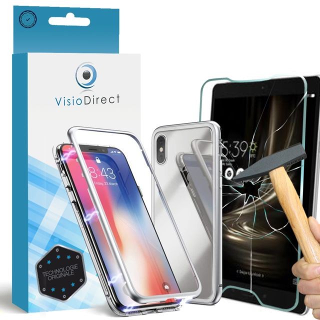 Visiodirect - Verre trempé pour iPhone 11 6.1"" + coque magnétique argent de protection anti choc - Visiodirect - Visiodirect  - Accessoire Smartphone