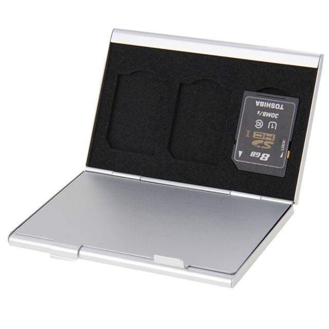 Wewoo - Etui carte mémoire argent pour SD, taille: 93mm l x 62mm w x 10mm h 2x 3 en 1 boîte de protection Wewoo - Wewoo