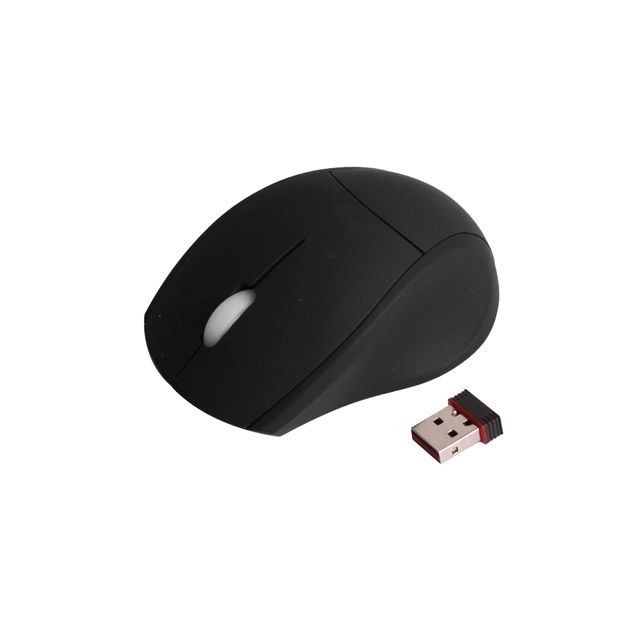 Wewoo - Souris sans fil noir Mini optique sans 2.4GHz avec mini-récepteur USB, Plug and Play, distance de travail 10 mètres - Souris Noire