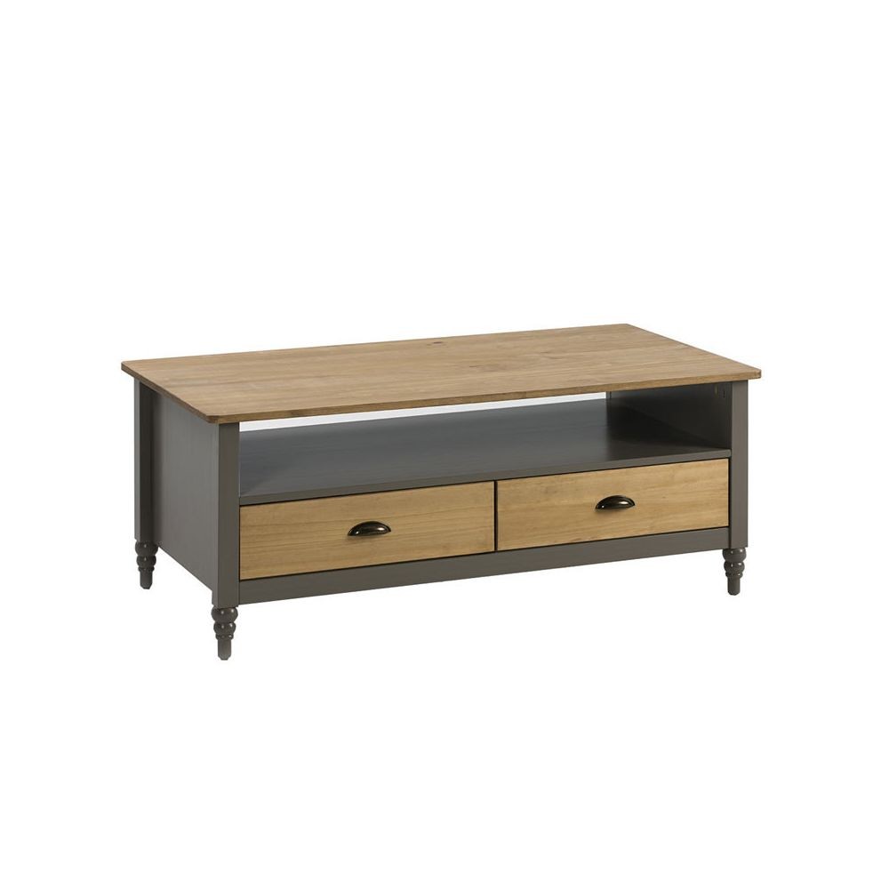 Trend Home Julia Table basse Banc de rangement avec tiroir Style scandinave Pieds en bois de ch/êne