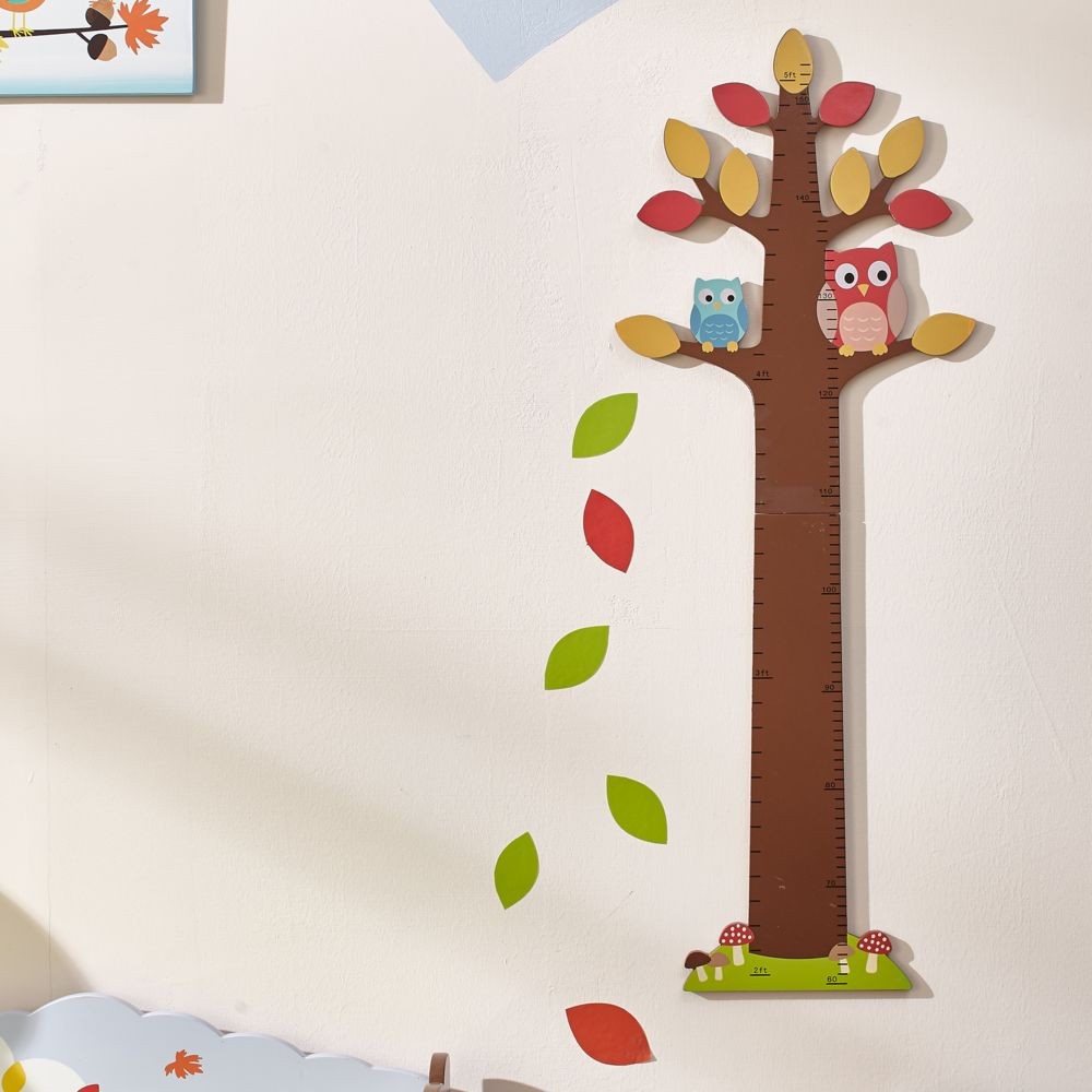 Toise murale en bois pour chambre enfant bébé mixte échelle croissance Enchanted