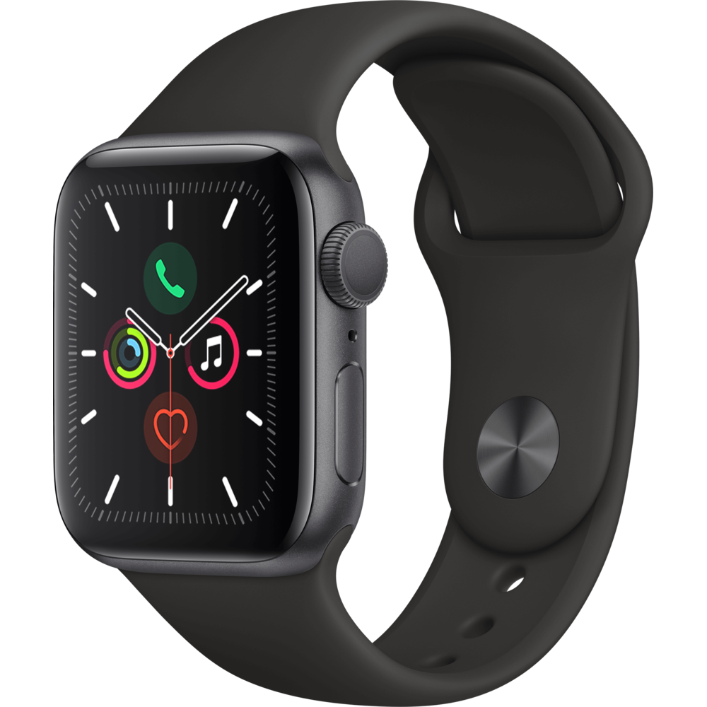 Apple Watch Apple Watch 5 - 40 - Alu gris / Bracelet Sport Noir
