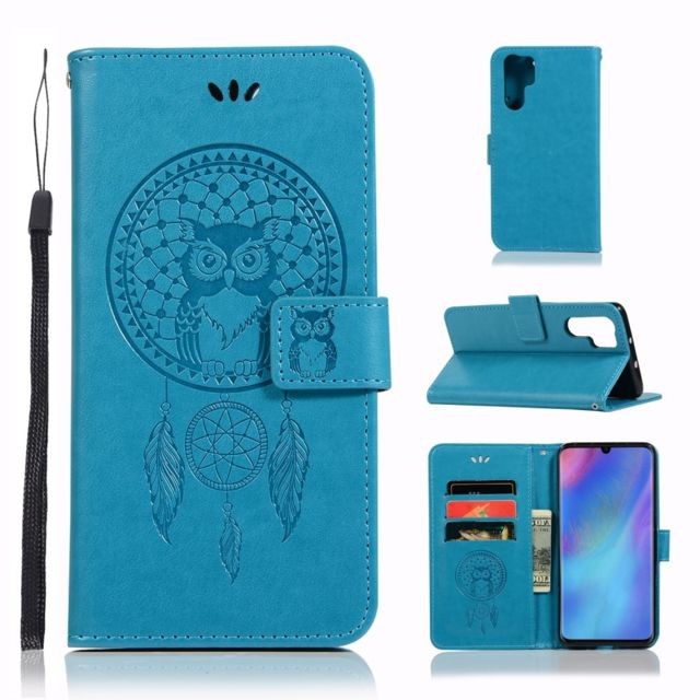 marque generique - Etui en PU hibou capteur de rêves bleu pour votre Huawei P30 Pro marque generique  - Accessoires pour Smartphone Huawei P30 Accessoires et consommables