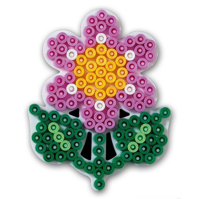 Hama - Plaque pour perles à repasser Hama Midi : Petite plaque fleur Hama  - Jeux & Jouets